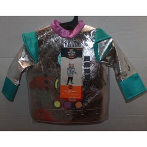 HYDE and EEK Metallic Silver Robot Suit Tunic & Hat Infant Size 0-6 Month